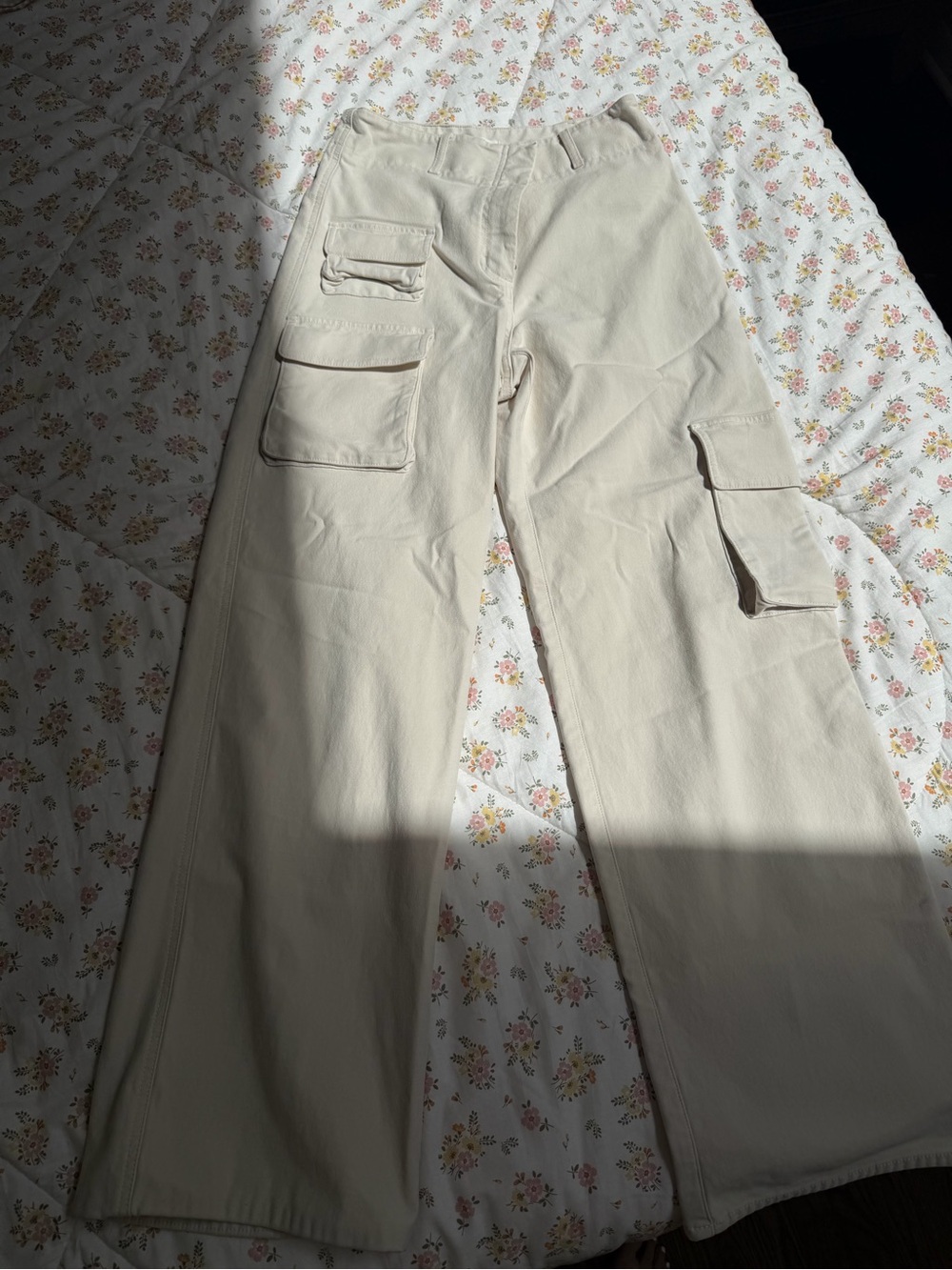 Men's Beige Cargo Pants – Utility Pocket Straight Leg